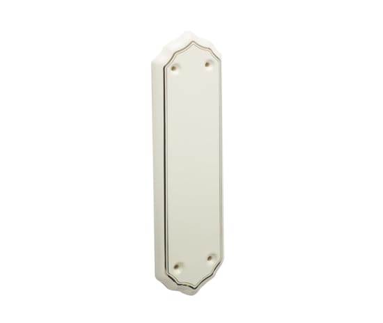 Kooples Hardware Porcelain Finger Plate Decorative Ceramic Door Push Plate Traditional Style for Internal Doors (Goldline White)
