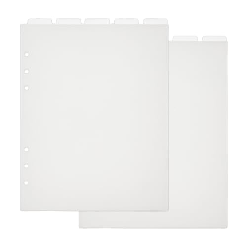 SUPERFINDINGS 10 hojas A5 con 6 agujeros, separadores de índice en blanco para cuaderno