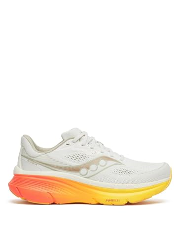Saucony Mens Guide 19 Sneaker Ivory/Fire 11