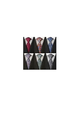 Image of Men's Necktie Classic Silk Tie Woven Jacquard Neck Ties 9 PCS