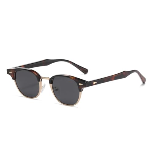 Lunettes de soleil ovales pour femmes MUTYNE protection UV400 style rétro punk à rivets
