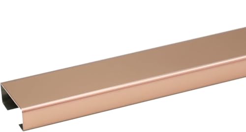 Canaleta para cables de acero inoxidable en oro rosa y formato de 100x50 mm