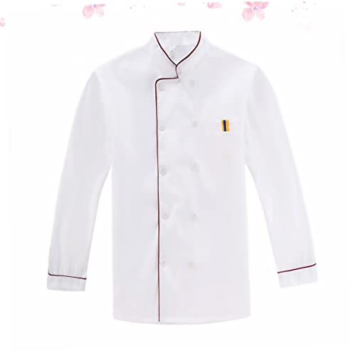 CONGARTENO Chef Coat Unisex -splash Kitchen Jacket for Restaurant Bar Outdoor Barbecue Breathable Wearproof Catering Uniform for Men Women