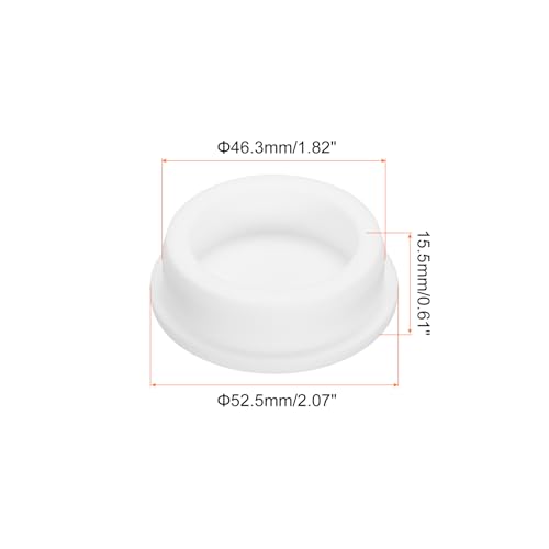 Image of MECCANIXITY High Temp Silicone Plug Mount Dia 46.3mm /1.82 Inch T Shaped Rubber Stopper Hole Plugs for Powder Coating Plating Waterproof Sealing Plugs White Pack of 1