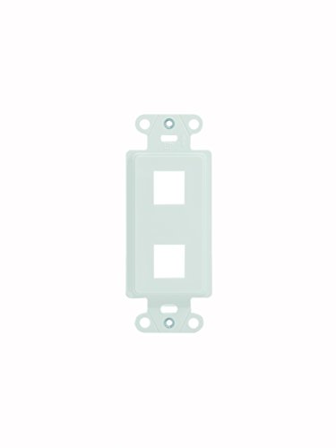 On-Q WP3412WH10 High Impact Flame Retardant Plastic 2-Port Decorator Outlet Strap, 10-Pack, White