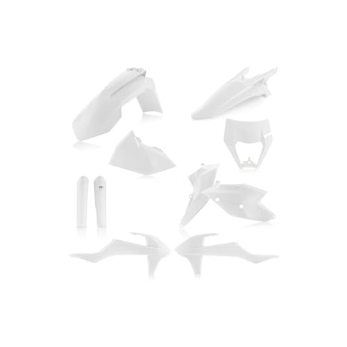 Kit plastiques EXC EXC-F 19 blanc haute résistance aux chocs enduro