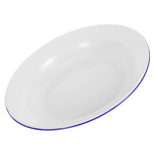 Cabilock Serving Plate Round Vintage Style Platter 26cm Diameter for Appetizers Snacks Fruits and Sides