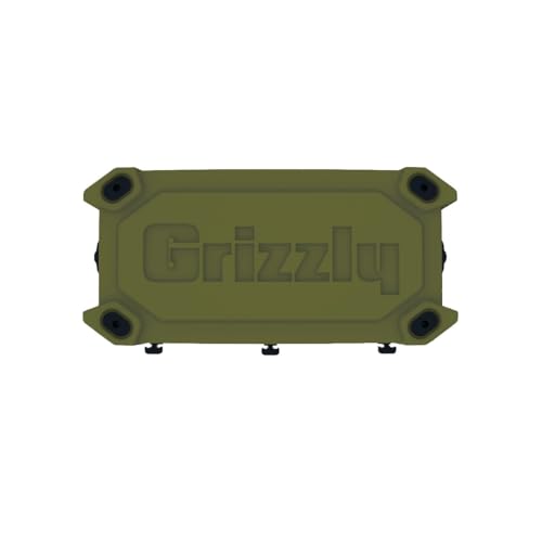 Grizzly 75 Cooler | 75 qt Ice Chest Durable Rotomolded Insulated | Made in USA | Warranty for Life | for Beach Boat Camping Fishing Hunting | G75 | Ranger Green