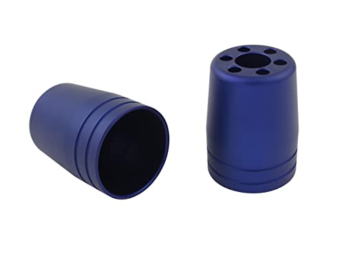 ポッシュ(POSH) バイク用品 ウルトラヘビーバーエンドアウターのみ 2個入り M8タイプ マットブルー 031879-31-10