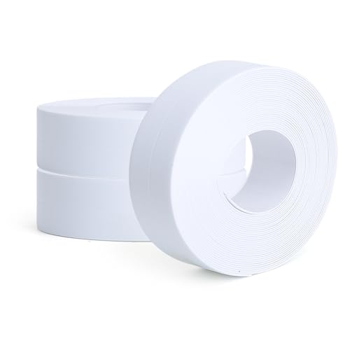 3PCS 22mm x 5m cinta cubrecantos adhesiva blanca cantoneras adhesivas cinta de melamina autoadhesiva cubrecantos pvc para muebles sin plancha borde adhesivo reparación de muebles cocina armarios mesas