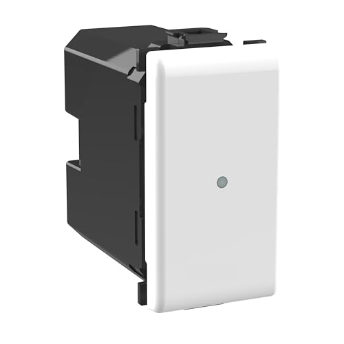 Bticino AM4003CWI Comando Luci Wireless Connesso Matix Smart, per Accendere, Spegnere e Regolare l'Intensità delle Luci con lo Smartphone o con Alexa, Siri e Google Home, 1 Posto, Bianco