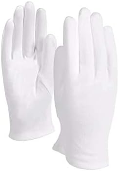 LUCKY SLD 10Pairs White Cotton Gloves Large Size for Art handling Crafting Coin Jewelry Silver Inspection