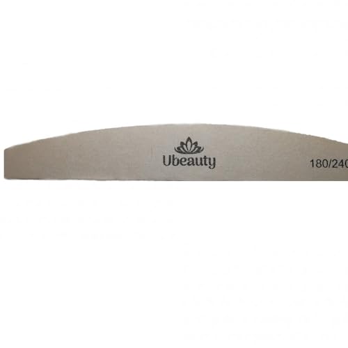 Lima de uñas 180/240 Ubeauty: lima de madera blanda de doble cara para manicura