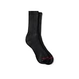 Red Wing Shoes Performance Work Medium Weight Crew Socks, Stretchable Acrylic/Nylon/Cotton Blend, Black, 9-12 (1 pair)