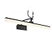 Produktbild QEGY 40 CM LED Spiegelleuchte Badezimmer Schwarz, Badleuchte Wandleuchte Industrial Vintage mit Schwenkbar arm, 3500K Geweih Schminklampe Wasserdicht Schrankleuchte Metall Bilderleuchte