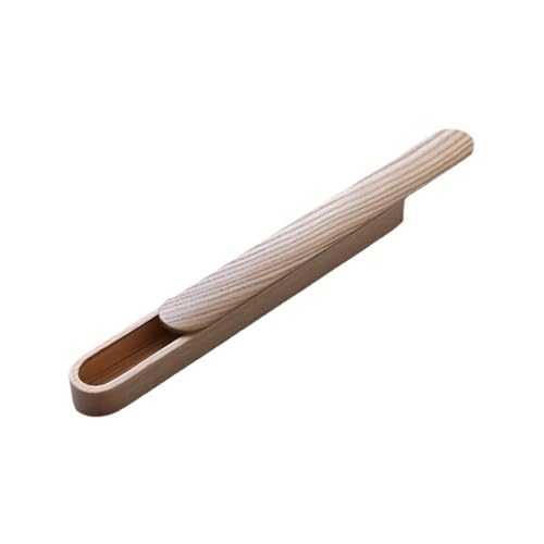 箸箱 箸入れ 蓋付き 箸 収納 木製 箸 セット プッシュプル 箸入れ 和風 ポータブル プル式 食器 ケース 携帯用 カトラリー (ベージュ,25CM)