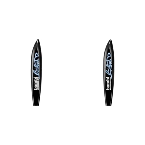 L'Oréal Paris Mascara, Wimperntusche für Bambi-Augen mit Wimpernlifting-Effekt, Sichtbar mehr Länge und Volumen, False Lash Bambi Eye Oversized Mascara, Schwarz, 1 x 8,9g (Packung mit 2)