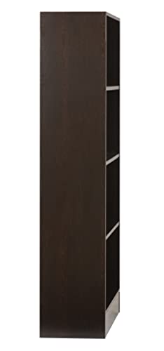 Image of DeckUp Muvo 4-Shelf Engineered Wood Book Shelf and Display Unit (Dark Wenge, Matte Finish)