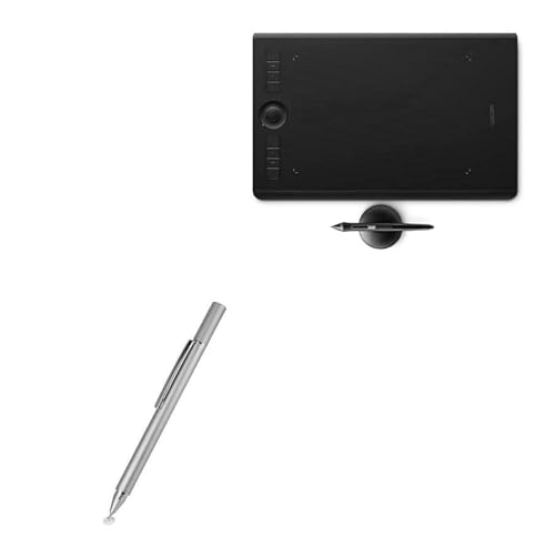 BoxWave Stylus Pen Compatible with Wacom Intuos Pro M (PTH-660) - FineTouch Capacitive Stylus, Super Precise Stylus Pen - Metallic Silver