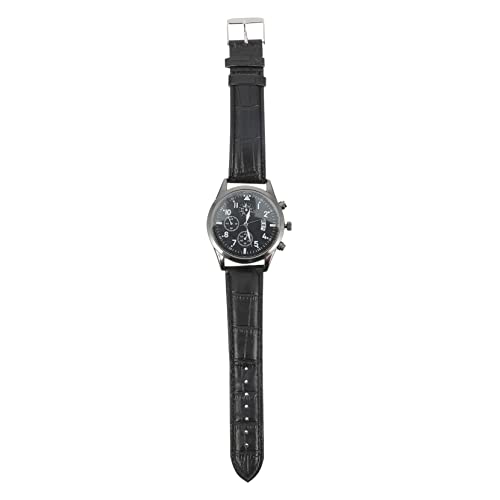 Imagen de Holibanna Reloj De Pulsera Luminoso para Hombre Reloj De Calendario De Negocios De Cuero para Uso Diario y Formal