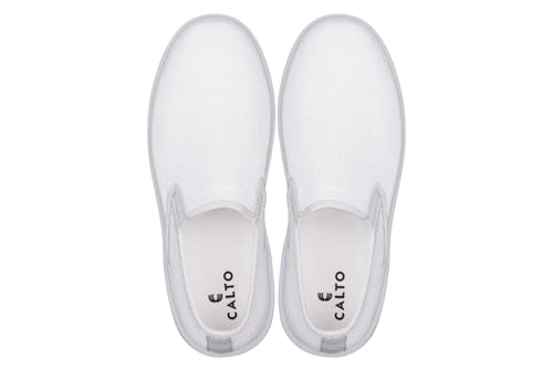 Image of CALTO Men's Invisible Height Increasing Elevator Shoes - Fashion Lightweight Slip-on Sporty Sneakers - 2.8 Inches Taller