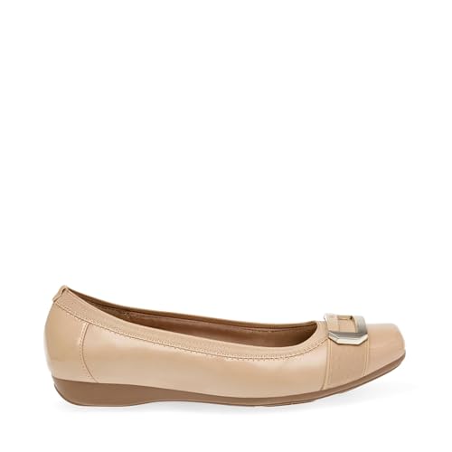 Image of Anne Klein Uplift Flats for Women - Textile Upper and Lining - Stretch Collar - 90 Flexibility - Square Cap Toe