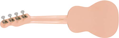 Fender Venice Ukulélé soprano touche noyer rose coquille - Les Beatles, Paul McCartney, John Lennon, RIngo Starr, George Harrison Fender Venice Ukulélé soprano touche noyer rose coquille – Image 3