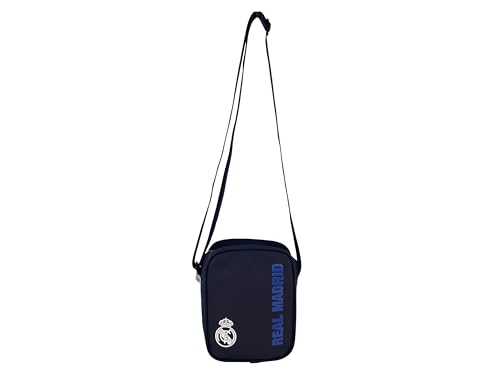 CYPBRANDS- Real Madrid, Bandolera, Bolso, Cartera, Riñonera, Color Azul, Producto Oficial