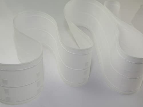 Minerva 10cm Molto Deep Triple Pinch Pleat Curtain Tape White - per metre