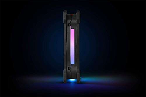 Thermaltake Riing Duo CL- F073- PL12SW- A 120 mm 16, 8 Millionen RGB- Farben (Alexa, Razer Chroma) Software- fähig, 2 Lichtringe, 18 adressierbare LED, 9 Klingen, Hydrauliklagergehäuse/ Kühlerlüfter, 3 Stück-10