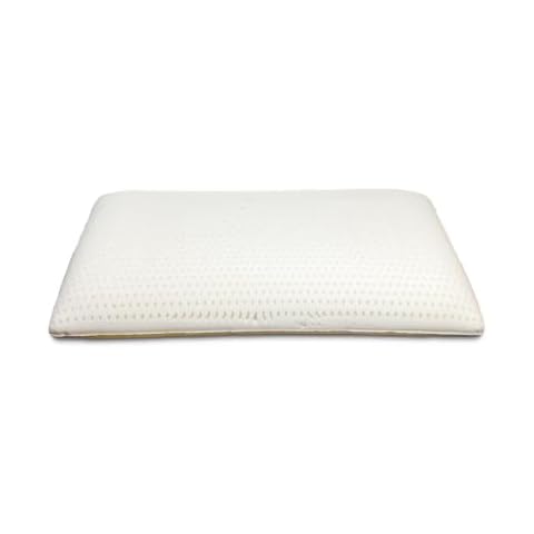 OrganicTextiles DS Latex Pillow with Organic Cotton Cover (Standard Size, Medium) GOTS Certified, Bed Pillow for Sleeping, Neck Pain Relief Help, Head Support, for Side Back Stomach Sleeper Cover