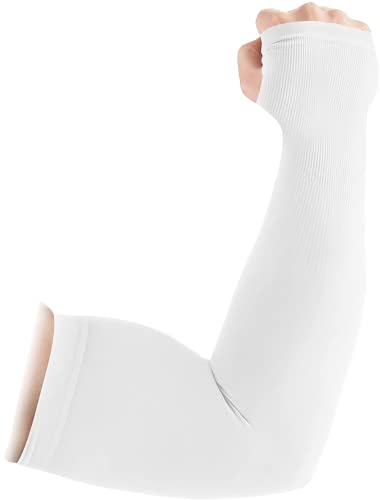 Image of MIZUNA Sun Protection Arm Sleeves Hand gloves For Men & Women,Thumb Holes UPF 50 Arm Cover for Biking,Cricket,Cycling, Golf, Outdoor Sports