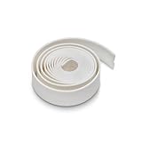 Schulte Schalldämmprofil 3,3 m für Badewanne & Duschwanne mit Fußgestell ohne Zubehör – 50×4 mm genutet, selbstklebend & ablösbar – Schallschutz zwischen Wanne und Wand