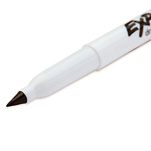 Image of EXPO Low-Odor Dry Erase Markers, Ultra-Fine Tip, Black, 4 Count (Pack of 2)