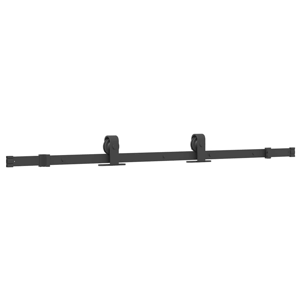vidaXL Kit de herrajes para puertas correderas acero negro 152,5 cm