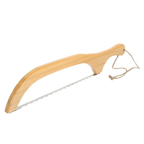 CIYODO Slicer for Sourdough Bread Stainless Steel Bread Knife Bagel Cutter Wooden Handle Perfect for Baking