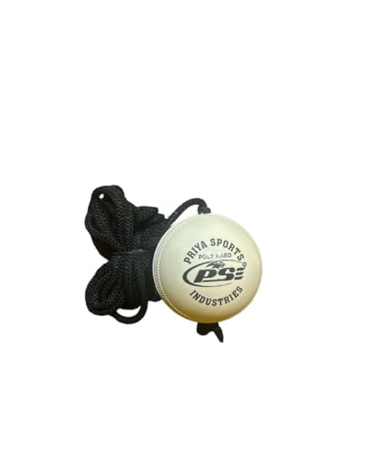 Image of PSE Synthetic Ball with a Cord Cricket Hanging & Knocking Ball for Indoor & Outdoor Training |Practice| Batting