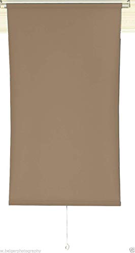 Small Spring-Powered Roll-Up/Pull-Down Background ID Photos Tan/Beige/Brown