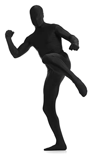 Howriis Full Bodysuit Unisex Spandex Zentai Costume - Stretch Adult Disappearing Man Body Suit for Halloween & Cosplay (Black S)