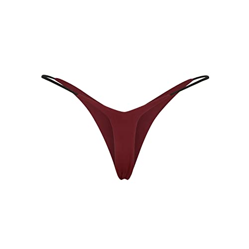 Bragas Mujer Algodon Sin Costuras Calzoncillos de Bikini de Doble Capa de bajo con Tanga Sexy para Mujer Braga Reductora Tangas (RD2, L)