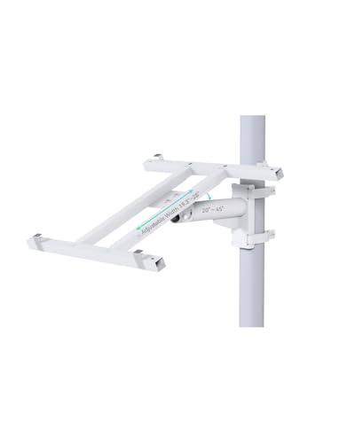LINOVISION Pole Mount Bracket for Solar Panel 50W to 150W, Solid Galvanized Steel Structure and Adjustable Tilt Angle