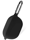 Geiomoo Silicone Case Compatible with JBL Vibe 100 TWS, Not for JBL Vibe Buds, Protective Cover with Carabiner (Black)