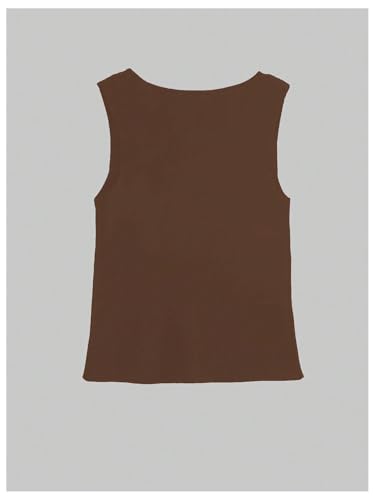 Image of GORGLITTER Women's Sleeveless Knit Sweater Vest Top Tredny Dressy Button Up Business Casual Cardigan Vest Going Out Top