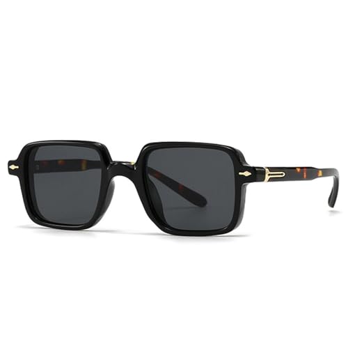Lunettes de soleil rétro pour homme UV400 vert olive avec rivets