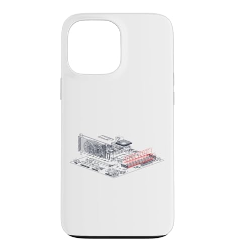 Image of RAM Card Wireframe Computer Motherboard IT Tech Geek Nerd Case for iPhone 13 Pro Max