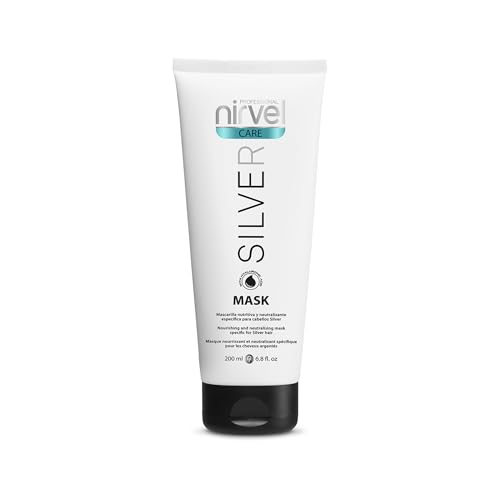 Nirvel Silver Mask 200ml – Mascarilla Nutritiva y Neutralizante específica para cabellos Rubios, Blancos o Grises.
