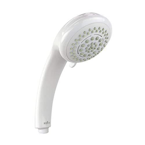 Image of ECOSPA Premium White Shower Handset 6 Mode Functions with Large Head and Easy Clean Nozzles