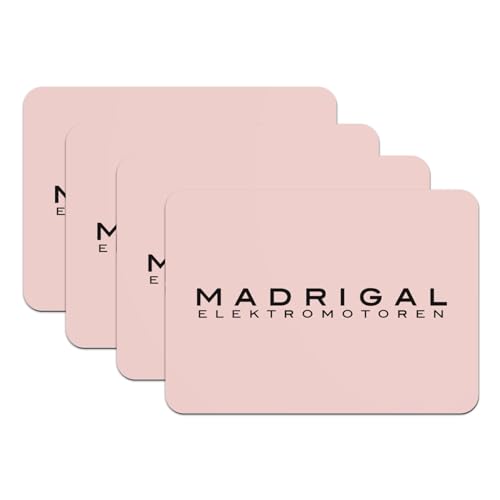 Dessous en caoutchouc rose Madrigal premium : des sets de table durables et grand format
