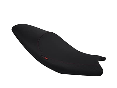 Housse de selle Kawasaki ER-6n noire et rouge haute finition 2005-2008