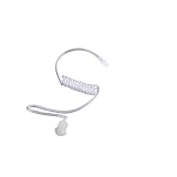 KEYBLU Clear Acoustic Tube Replacement for Two Way Radio Earpiece, Headset (with Connector 2 Pack)